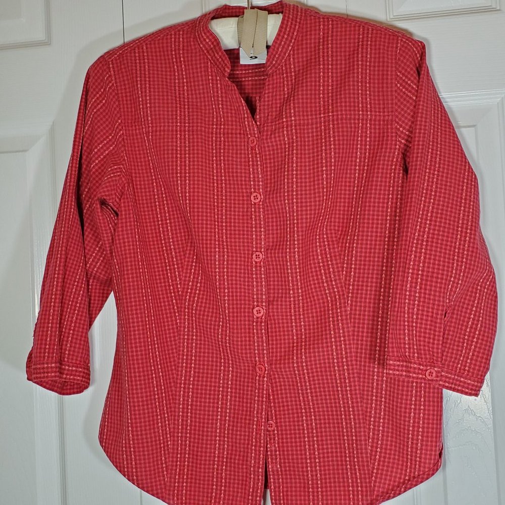 Columbia Red Plaid Casual Shirt